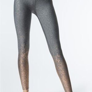 BEYOND YOGA Alloy Ombre Speckled Midi Leggings, Size Large